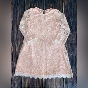 Bow Dream Pink Lace Dress Sz 10